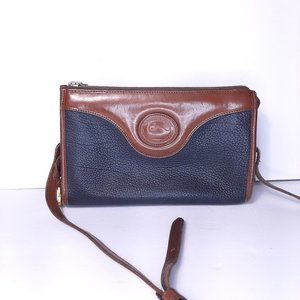Dooney & Bourke Vintage 80s AWL Brown Black Leathe